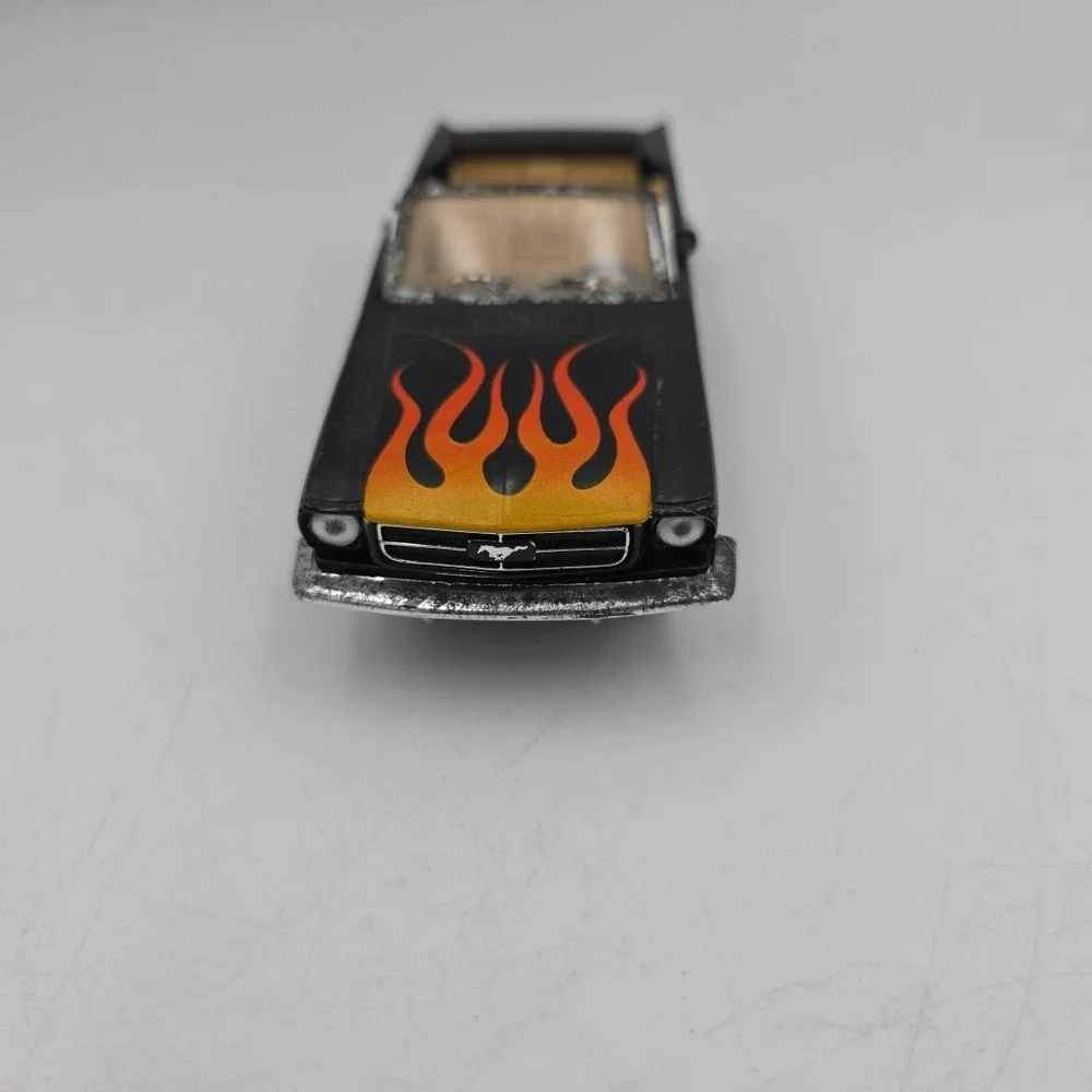 Superior 1965‎ Ford Mustang SS5719 Black With Flames Die Cast Pull Back 6